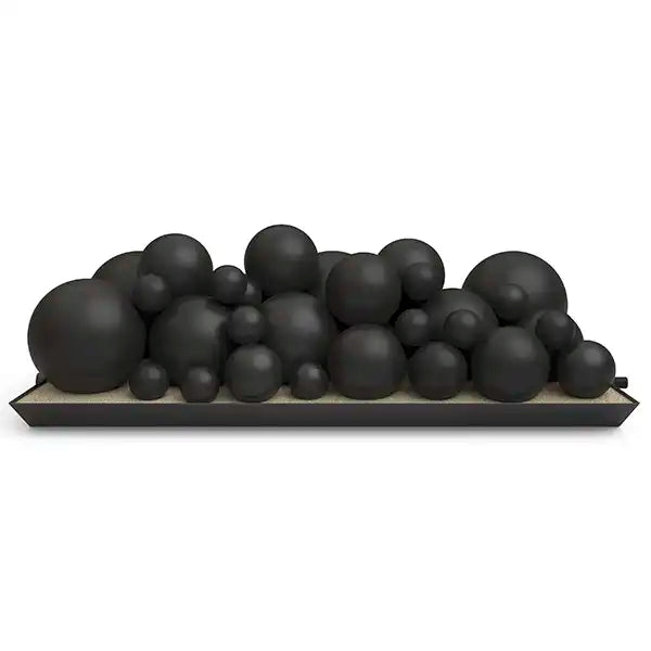 Real Fyre Spheres 2" thru 6" - Epic Black or Graystone - Gas Fire