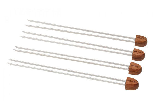 Bull Rosewood Handle Double Prong Skewers