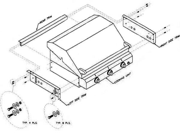 Bull Lonestar Grill Trim Kit