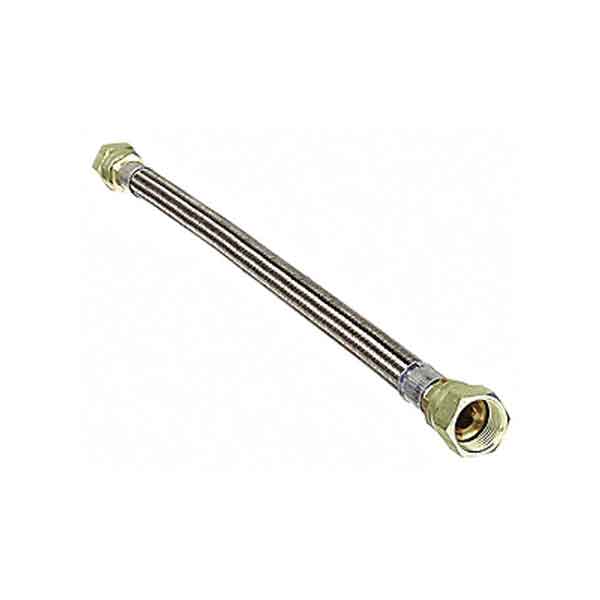 Cal Flame 3/8" OD x 24" L Stainless Steel Flex Gas Line, F/F Connector - BBQ04101039