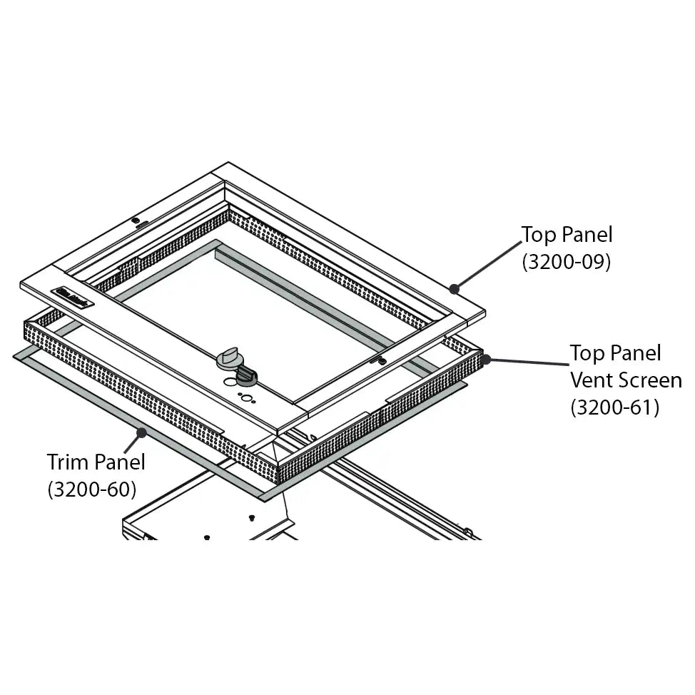  Fire Magic Deluxe Classic Top Panel Vent Screen - Part Representation