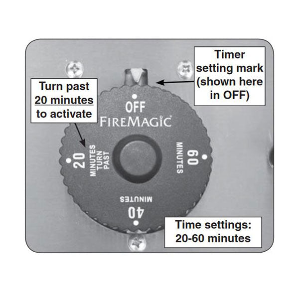 Fire Magic Stainless Steel Timer Box (1 Hour) - 5521-11T