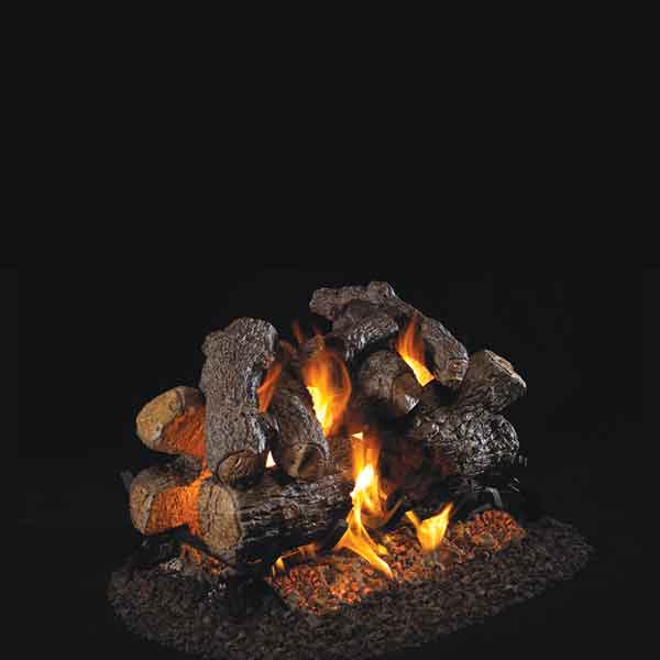 Real Fyre Charred Royal English Oak See-Thru Series Log Set (Logs Only - Burner Not Included)